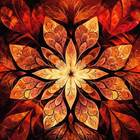 Bright Abstract Floral Patterns Symbolize Nature Imagination Art Canvas Design