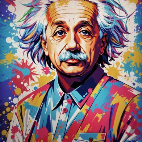 Einstein Colorful Art_